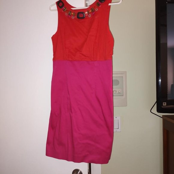 Orange and Hot Pink Dress size 4 - Picture 1 of 2